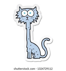 sticker of a cartoon cat