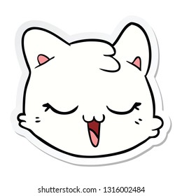 sticker of a cartoon cat face