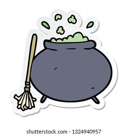 Aufkleber eines Cartoon-Kessel