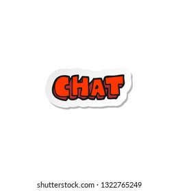 pegatina de un símbolo de chat de dibujos animados