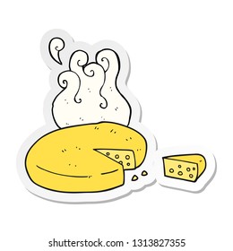 sticker of a cartoon cheese
