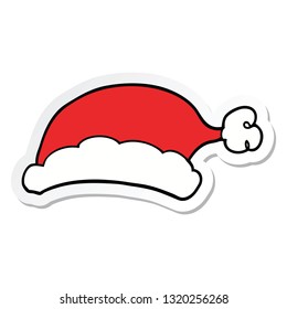 sticker of a cartoon christmas hat