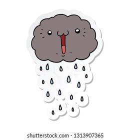 pegatina de una nube de dibujos animados