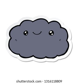 Aufkleber einer Cartoon-Wolke