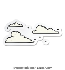 sticker of a cartoon clouds
