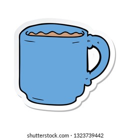 sticker of a cartoon coffee mug