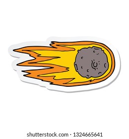sticker of a cartoon comet