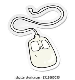 sticker of a cartoon computer mouse