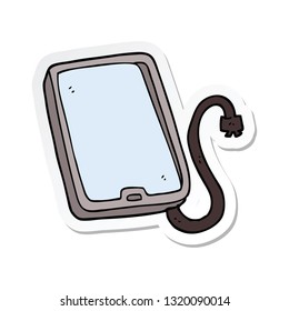 sticker of a cartoon computer tablet