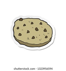 pegatina de una galleta de dibujos animados