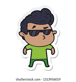 Aufkleber eines Coole-Cartoons