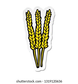 sticker of a cartoon corn