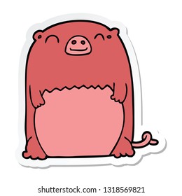 sticker of a cartoon creature