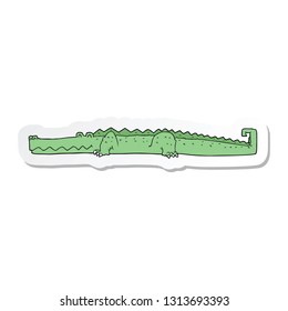 sticker of a cartoon crocodile