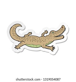 Aufkleber eines Cartoon-Krokodils