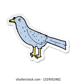 sticker of a cartoon crow