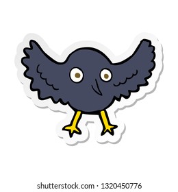 sticker of a cartoon crow