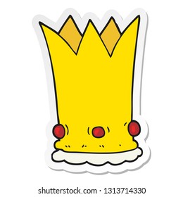 sticker of a cartoon crown