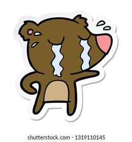 pegatina de un oso caricaturista