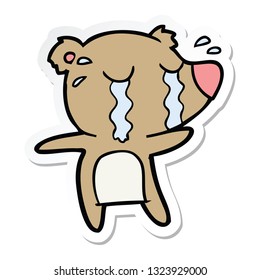 pegatina de un oso caricaturista