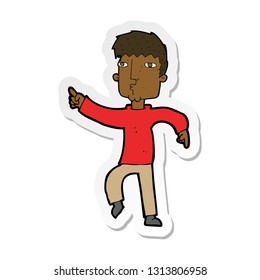 sticker of a cartoon dancing man