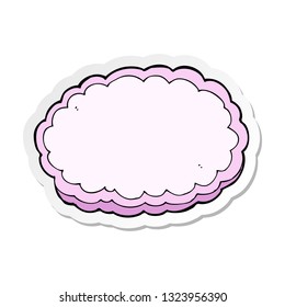 sticker of a cartoon decorative cloud