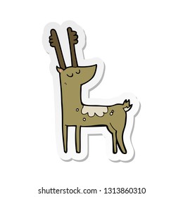 pegatina de un venado de dibujos animados