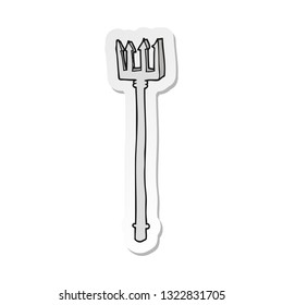 sticker of a cartoon devil fork