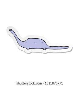 sticker of a cartoon dinosaur