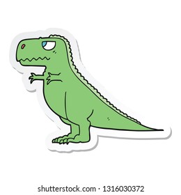 sticker of a cartoon dinosaur