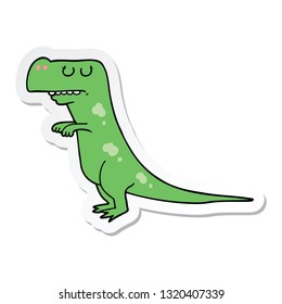 pegatina de un dinosaurio de dibujos animados
