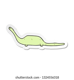 sticker of a cartoon dinosaur