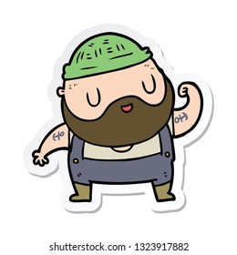 sticker of a cartoon dock worker