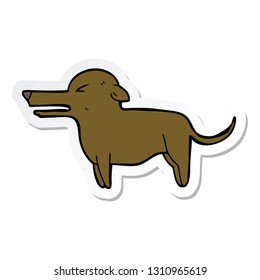 sticker of a cartoon dog