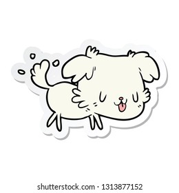 sticker of a cartoon dog