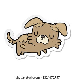 sticker of a cartoon dog