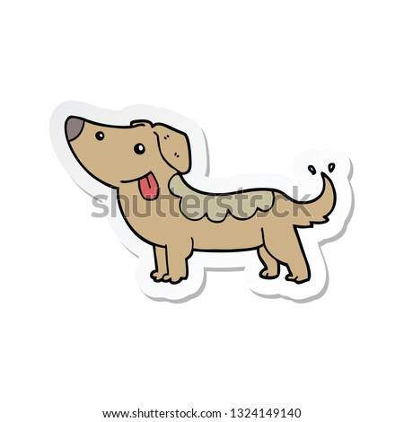 sticker of a cartoon dog