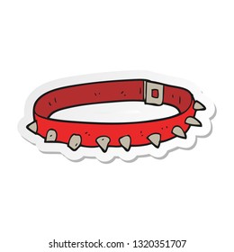 sticker of a cartoon dog collar