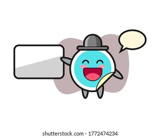 Sticker cartoon doing a presentation