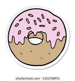 sticker of a cartoon donut