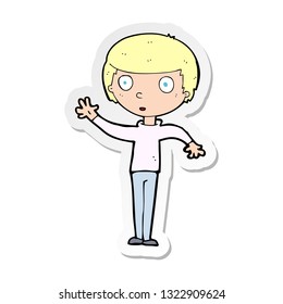 pegatina de un doodle de dibujos animados