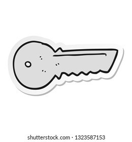 sticker of a cartoon door key