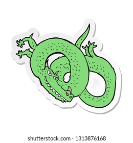 sticker of a cartoon dragon