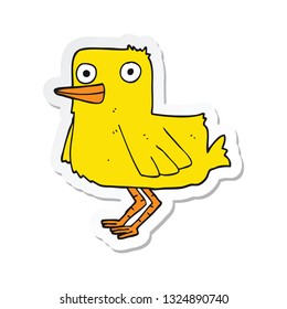 pegatina de un pato de dibujos animados