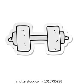 Sticker Cartoon Dumbbell Stock Vector (Royalty Free) 1313935928 ...