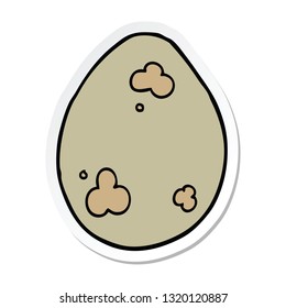 pegatina de un huevo de dibujos animados