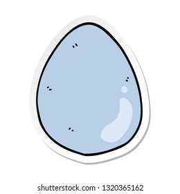 sticker of a cartoon egg