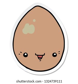 pegatina de un huevo de dibujos animados