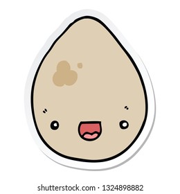 pegatina de un huevo de dibujos animados