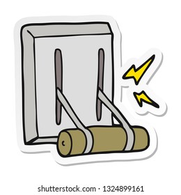 sticker of a cartoon electrical switch